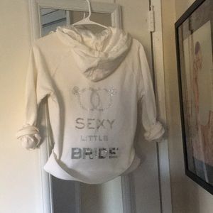 Victoria's Secret "I do" bling bride white hoodie!